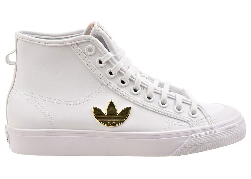 Кецове и обувки adidas Originals Nizza Trefoil Hi Cloud White Gold Metallic W Бяло | H01134, 0