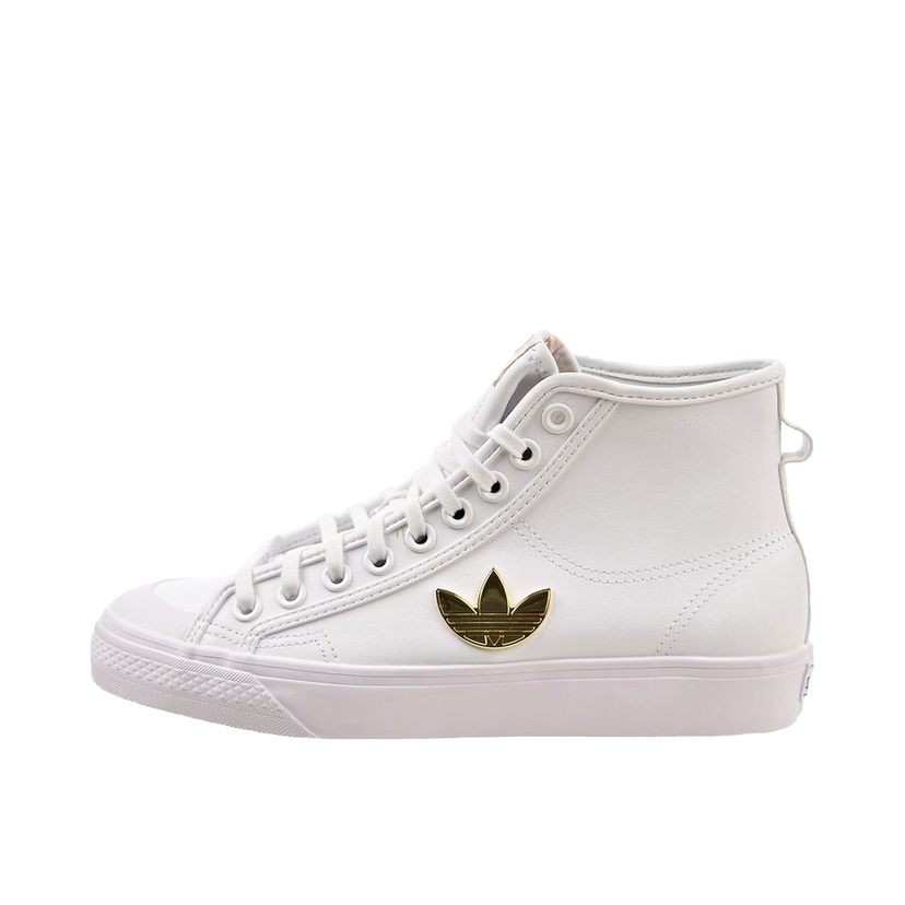Кецове и обувки adidas Originals Nizza Trefoil Hi Cloud White Gold Metallic W Бяло | H01134