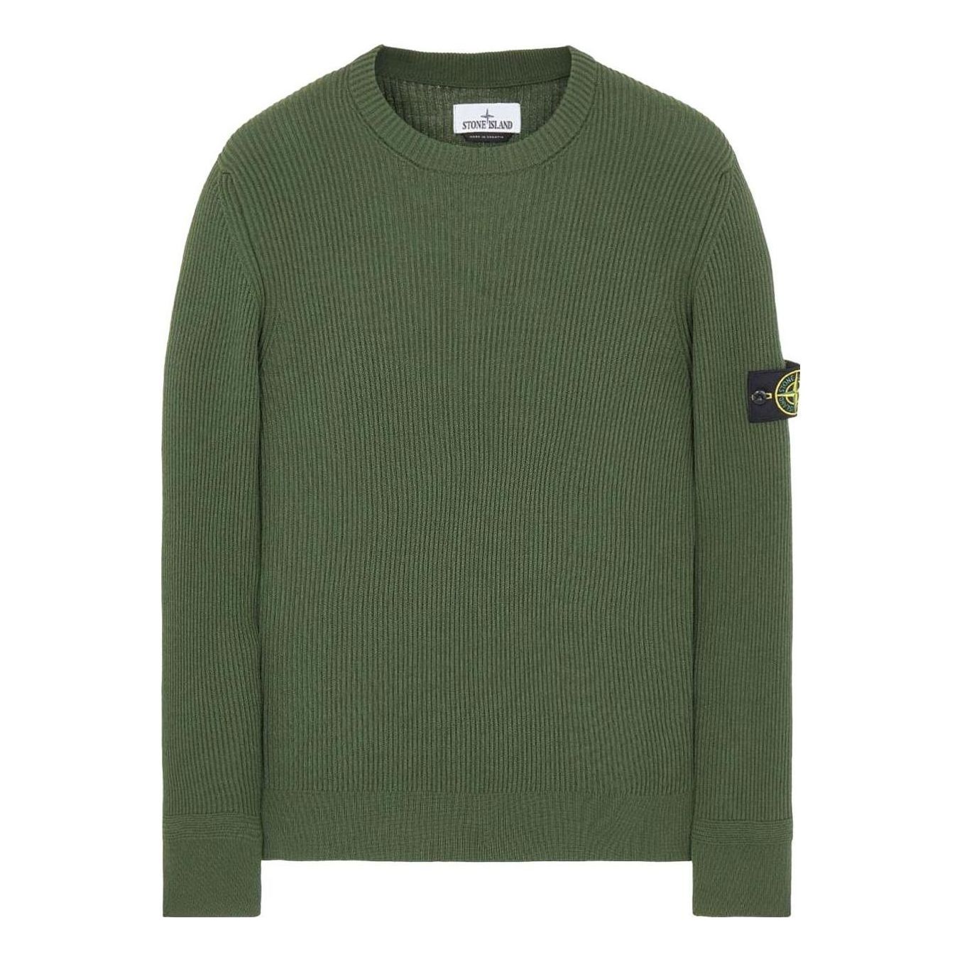 Пуловер Stone Island Ribbed Knitted Crewneck Sweater Зелено | 7915553C2-V0058, 0