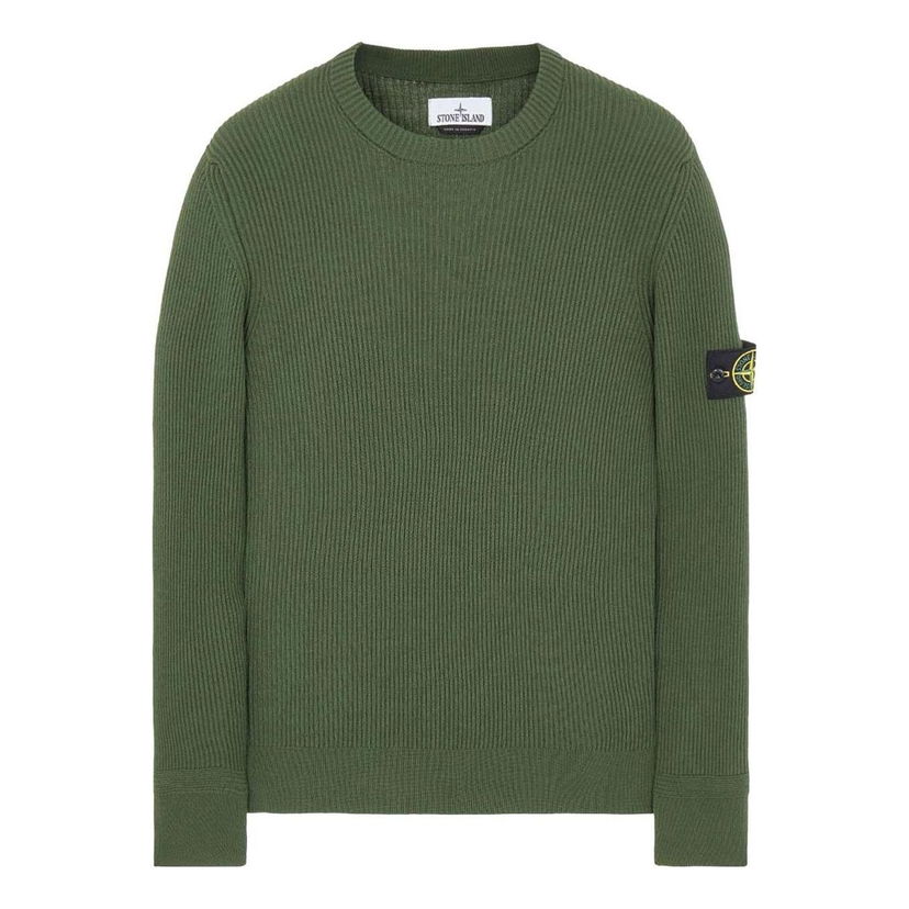 Пуловер Stone Island Ribbed Knitted Crewneck Sweater Зелено | 7915553C2-V0058