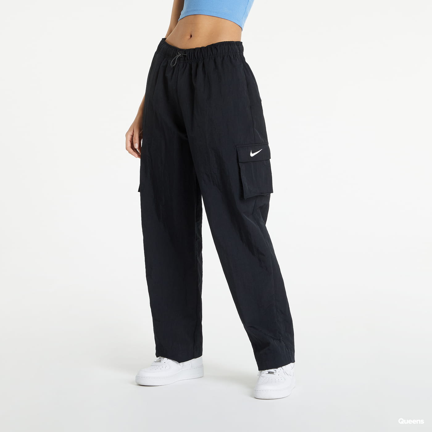 Спортни панталони Nike Sportswear Essential Woven Oversized Pants Черно | DO7209-010, 0