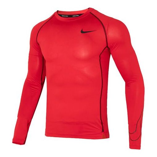 боди Nike Pro Tight-Fit Long-Sleeve T-Shirt Червено | DD1991-657