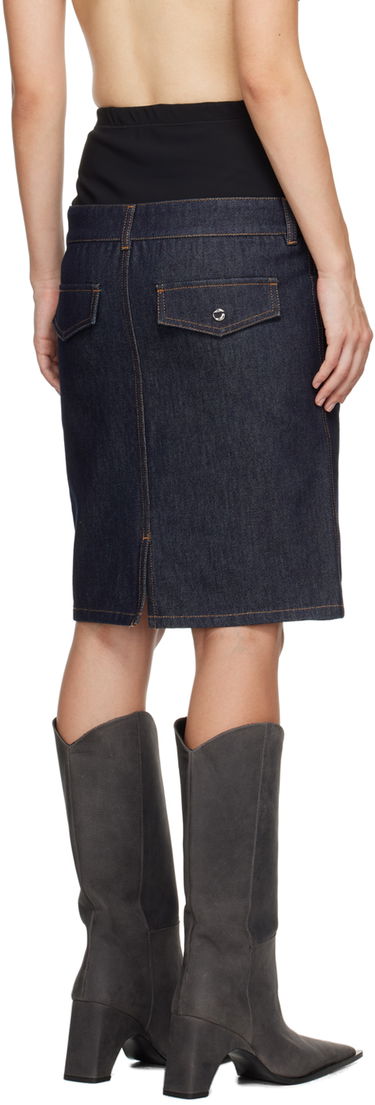 Пола Coperni Coperni Hybrid Denim Midi Skirt Синьо | COPJ62F2011, 2