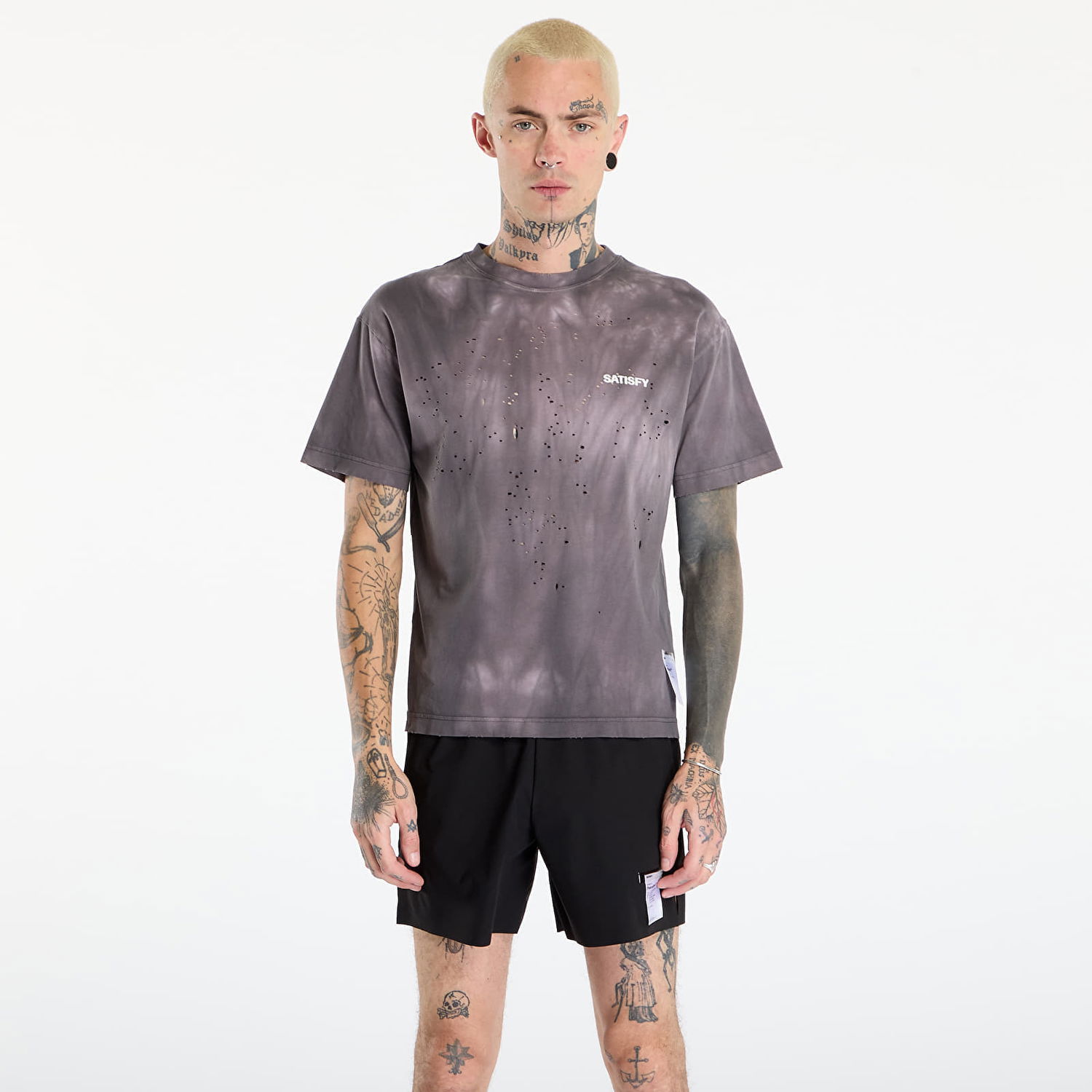 Тениска Satisfy MothTech T-Shirt Sun Bleached Shark Сиво | 11006-SBSH-SAB, 0