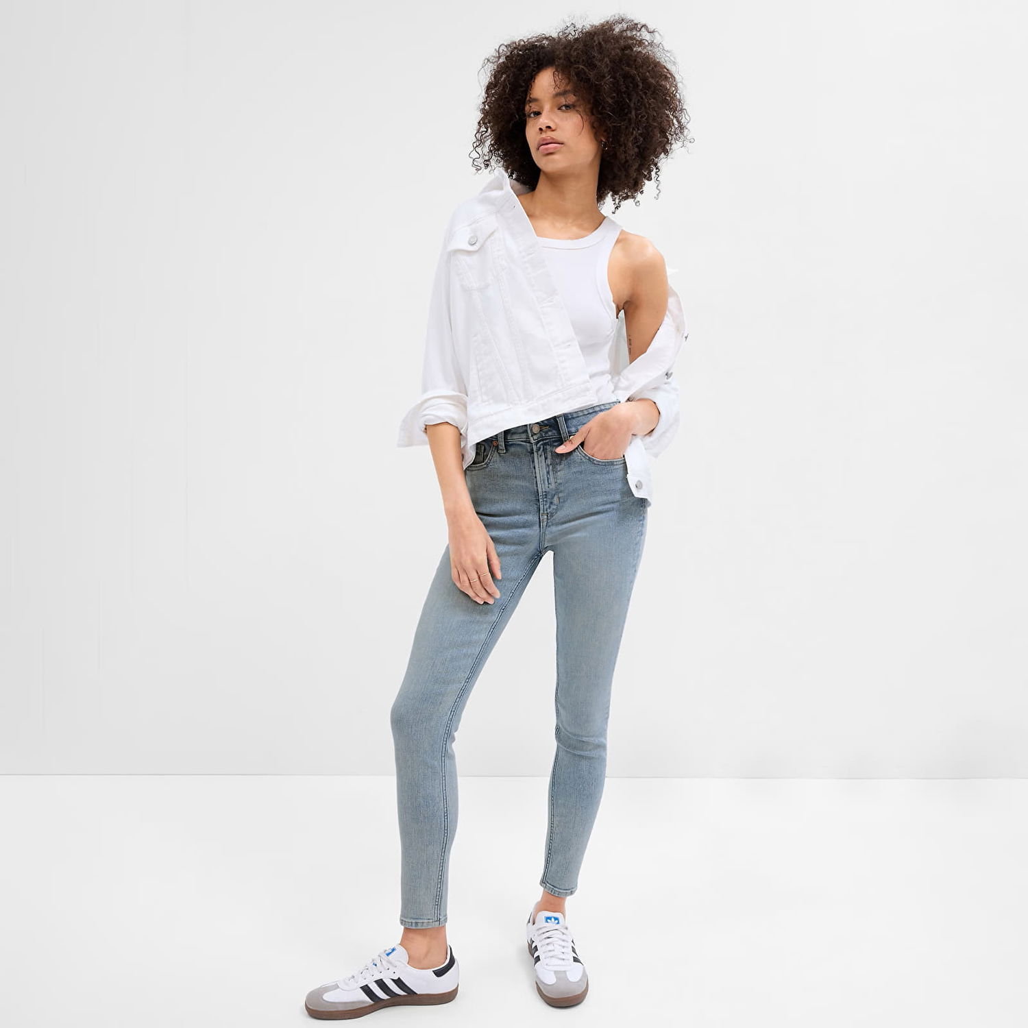 Дънки GAP Denim Pants Legging - High Rise Light Wash Сиво | 674111-00, 0