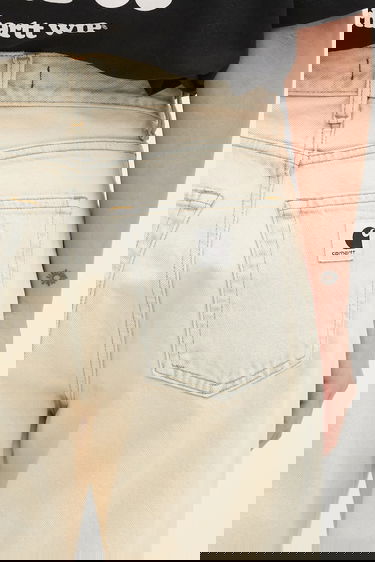 Дънки Carhartt WIP Noxon High Waist Wide Leg Jeans Бежово | I031920.01SN, 3