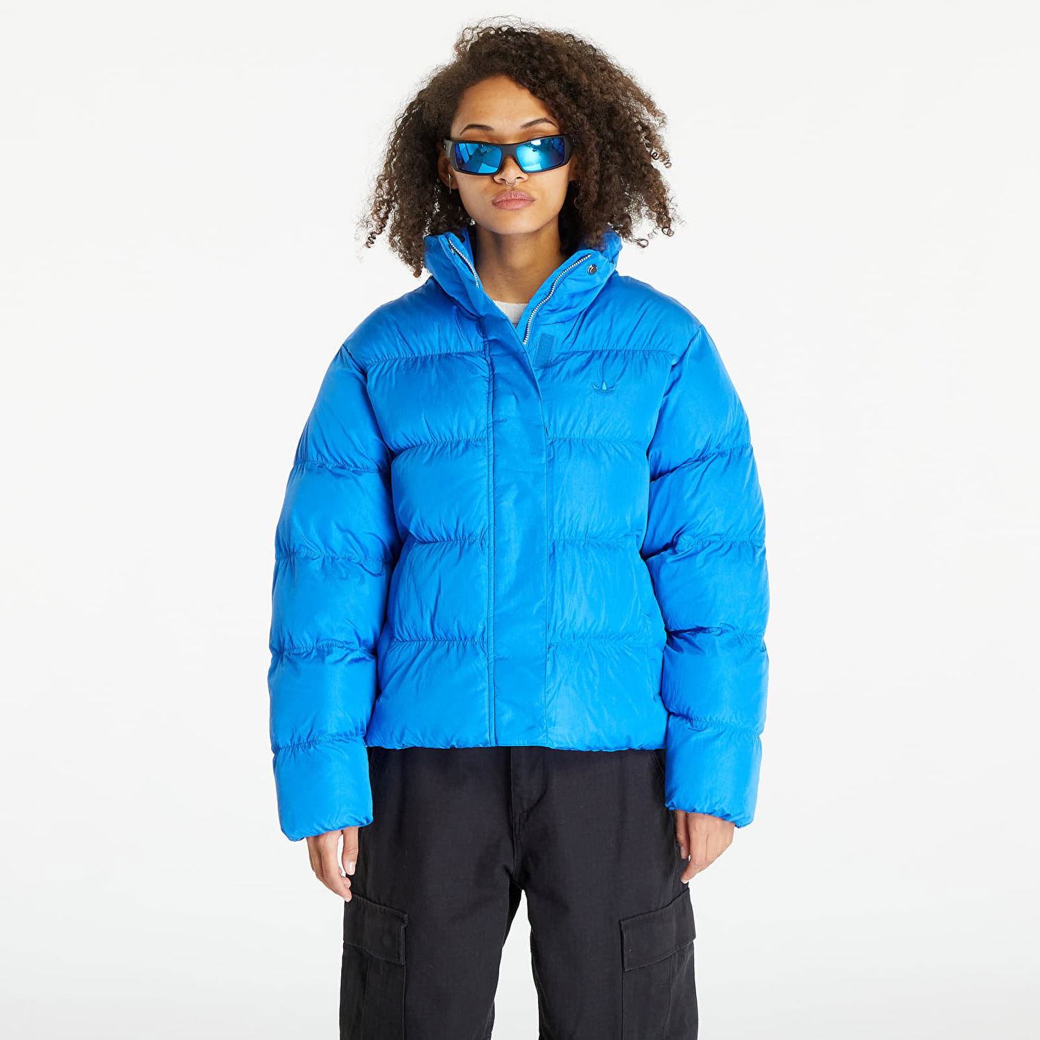 Пухо яке adidas Originals Short Vegan Puffer Jacket "Blue Bird" Синьо | IJ8234, 0