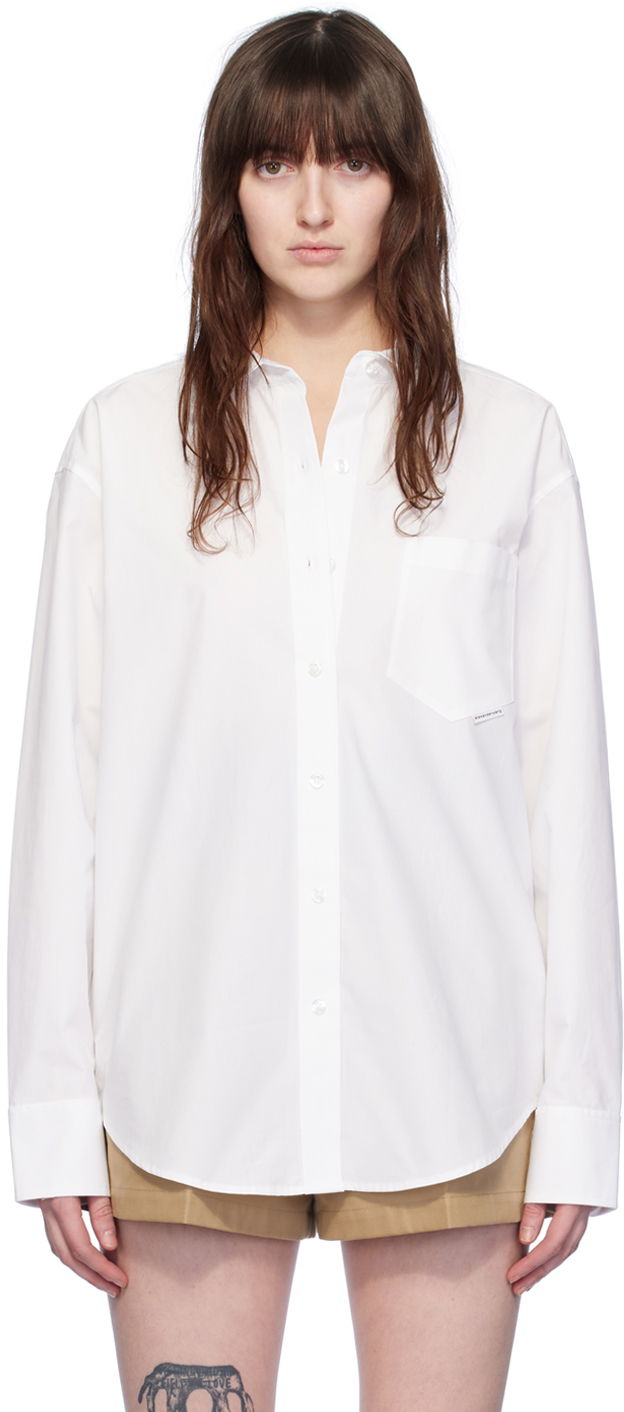 Риза Alexander Wang Pocket Shirt Бяло | 4WC2241482, 0