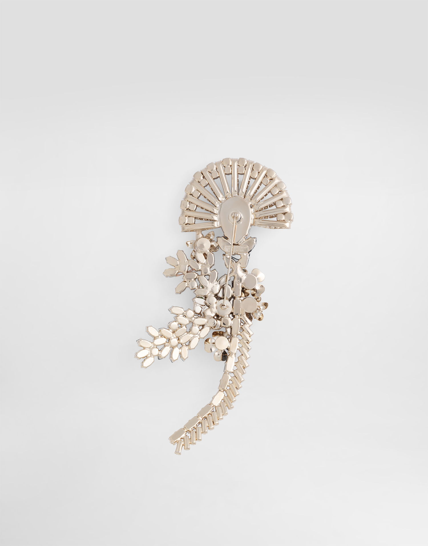 Значка Dolce & Gabbana Maxi Floral Fan Brooch with Cascading Rhinestones and Metal Details Многоцветен | WPR7F6W111187579, 1