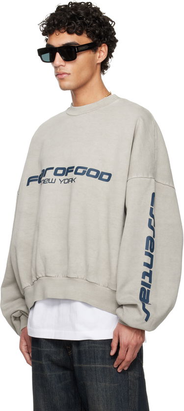 Суитчър Fear of God ESSENTIALS Holiday Heavy Fleece Cropped Relaxed Sweatshirt Бежово | 192HO256891F, 3