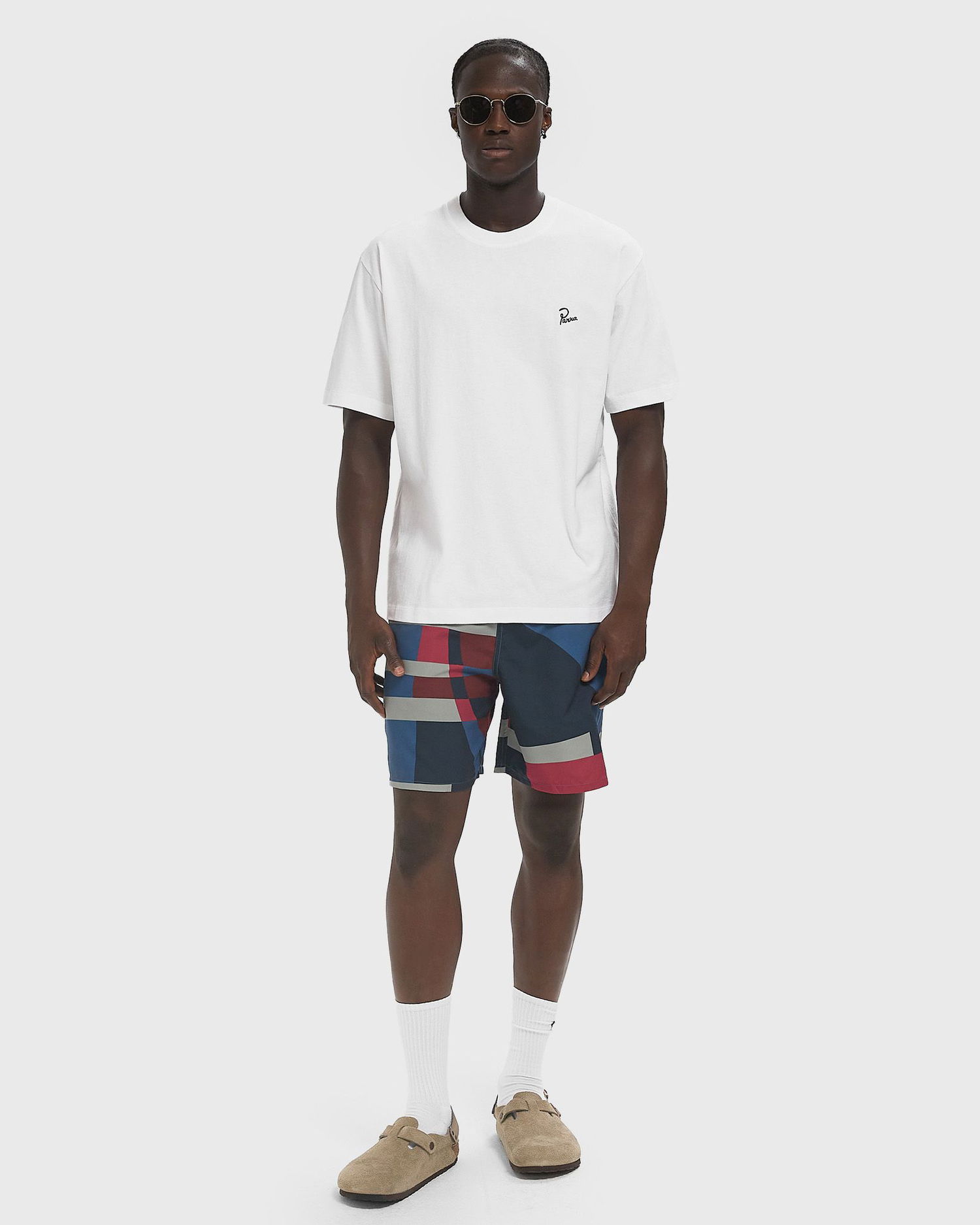Тениска By Parra Men's Signature T-Shirt Бяло | 54115, 1