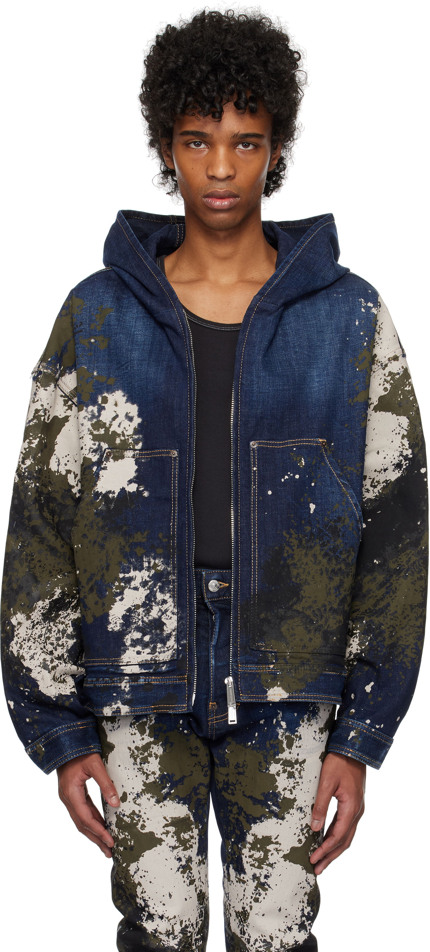 Суитчър DSQUARED2 Dsquared2 Workwear Zipped Denim Jacket Синьо | S74AM1559_S30664, 0