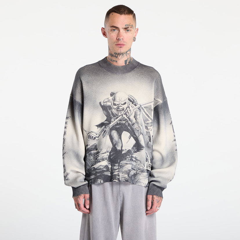 Пуловер Represent Clo REPRESENT x Iron Maiden Trooper Knit Sweater Сиво | MLM100574-46