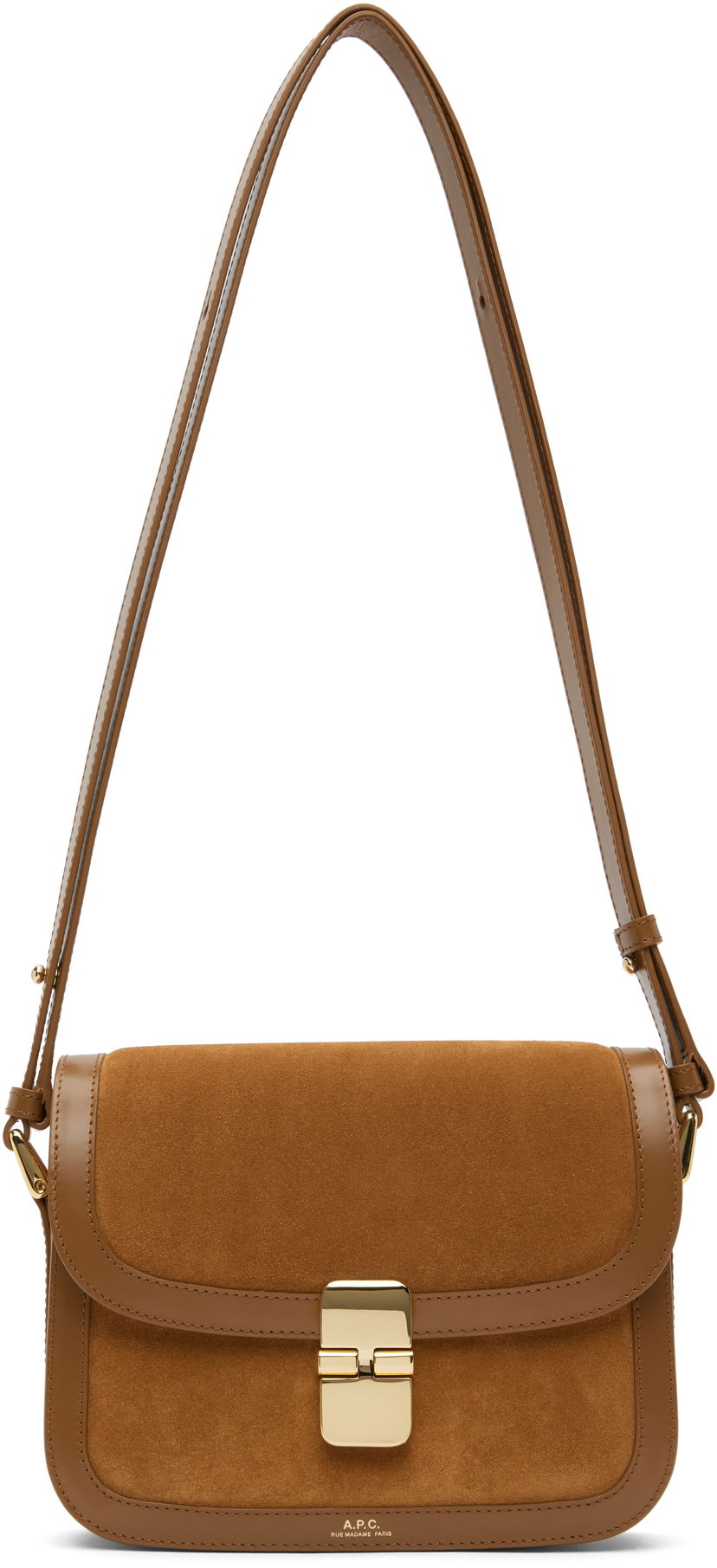 Чанта през рамо A.P.C. Grace Small Shoulder Bag Кафяво | PXBRX-F61413