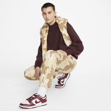 Суитчър Nike Plush Mod Crop Crew-Neck Sweatshirt Бургунди | DQ6844-652, 1