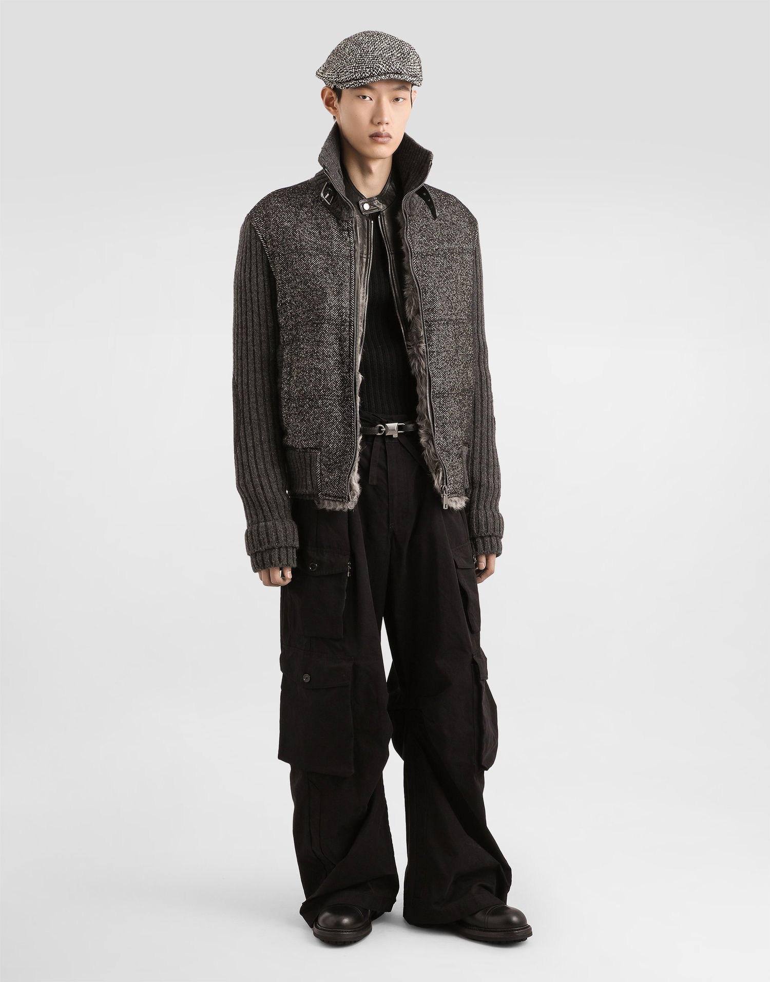 Яке Dolce & Gabbana Dolce & Gabbana Houndstooth Knit Jacket Сиво | G9BVSTGJ846N0352, 1