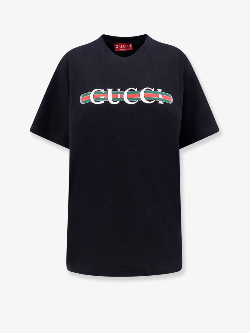 Тениска Gucci Printed T-Shirt Черно | 788093XJGL61082