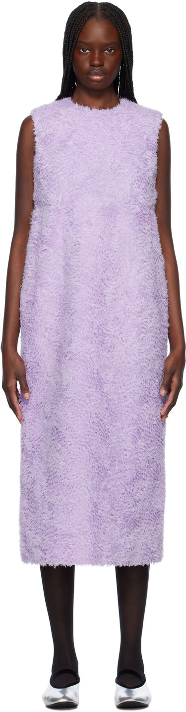 Pокля Comme des Garçons Comme des Garçons Tulle Tape Embroidery Midi Dress Лилаво | GO-O004-051-1, 0