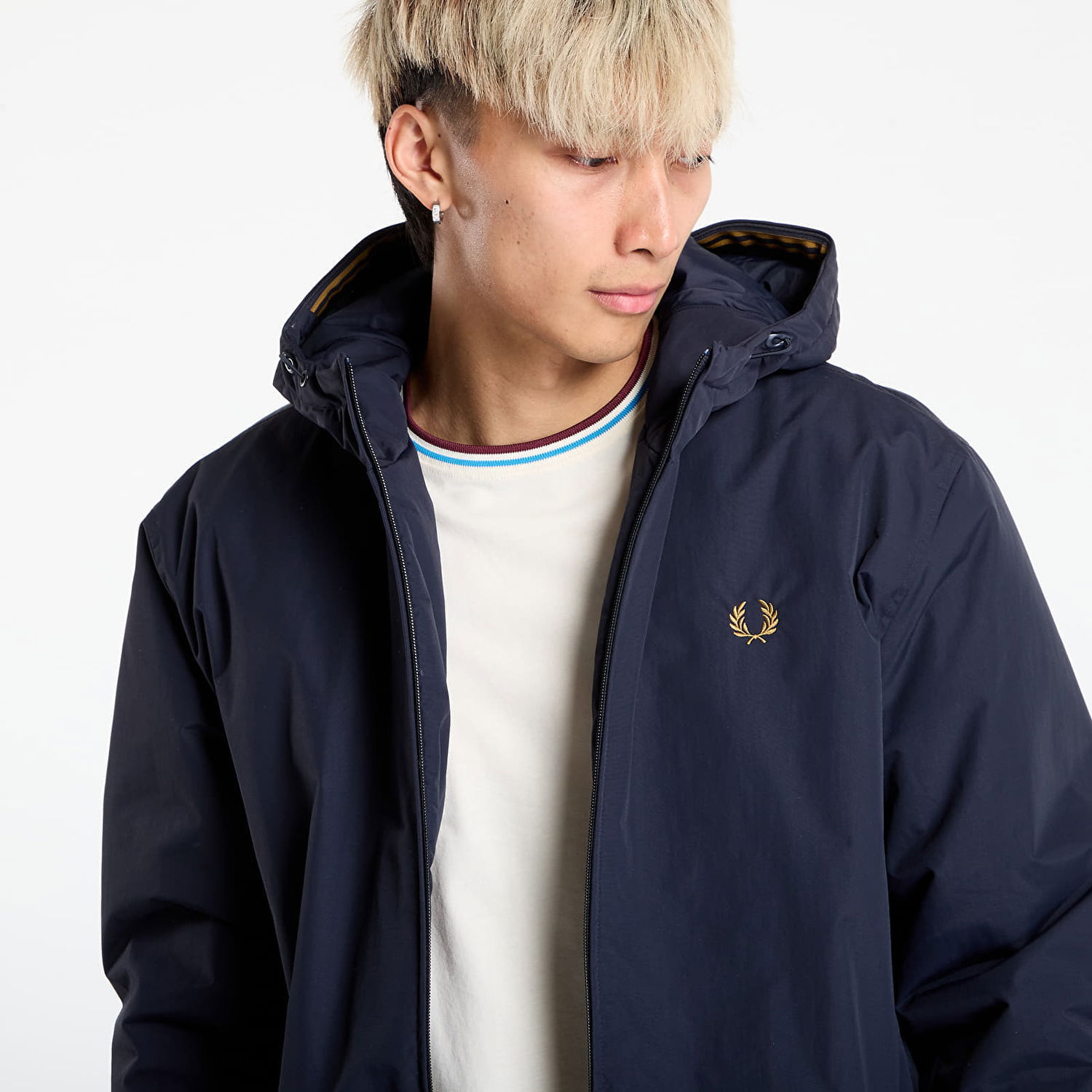 Яке Fred Perry Hooded Brentham Jacket Тъмно синьо | J1304 248, 1