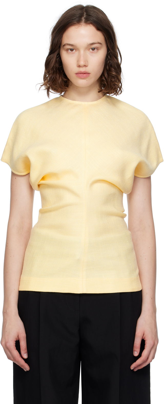 TOTEME Slouch Waist Basketweave Top