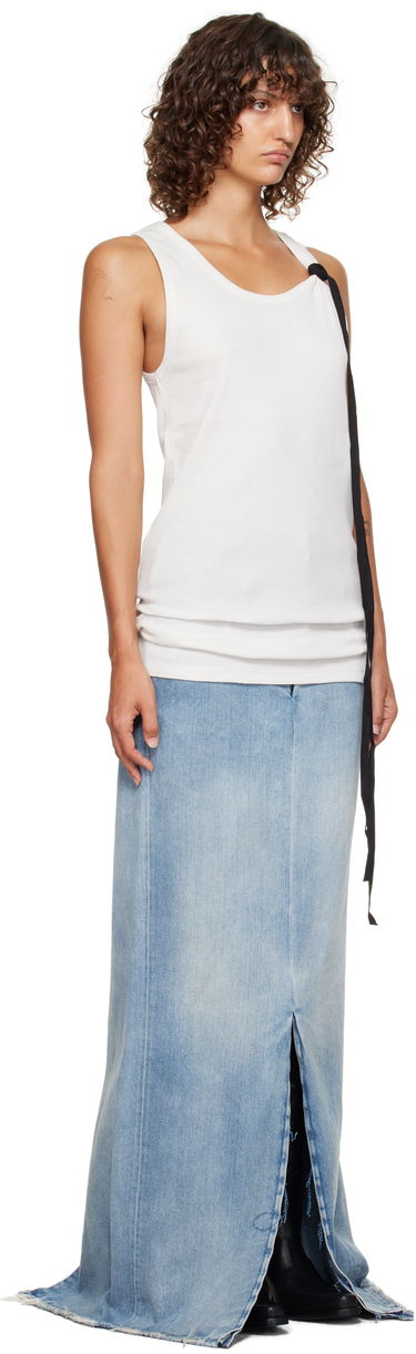 Потник Ann Demeulemeester Ann Demeulemeester Seva Ribbed Tank Top Бяло | 2520-W-JTO20-FA659-003, 1