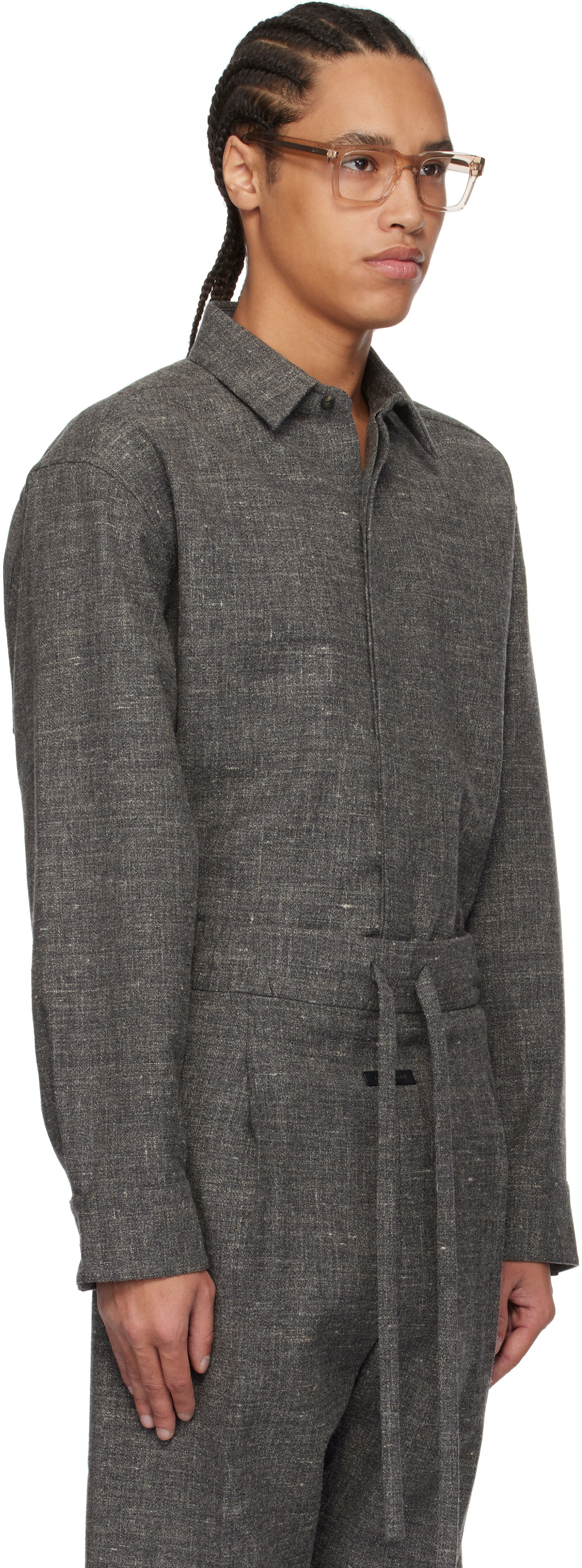 Комбинезон Fear of God Fear of God Button Up Tie-Waist Shirt Сиво | FGE250-501CWL, 1