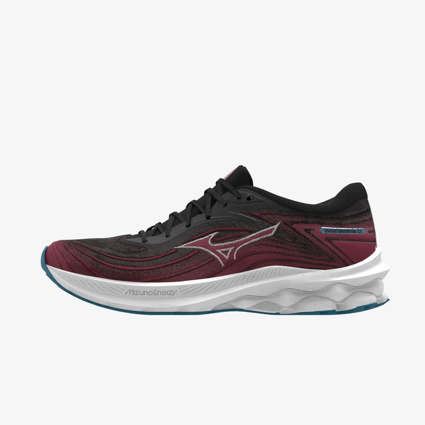 Кецове и обувки Mizuno Wave Skyrise 5 Black/ White Sand/ Rumba Red Бургунди | J1GC240953