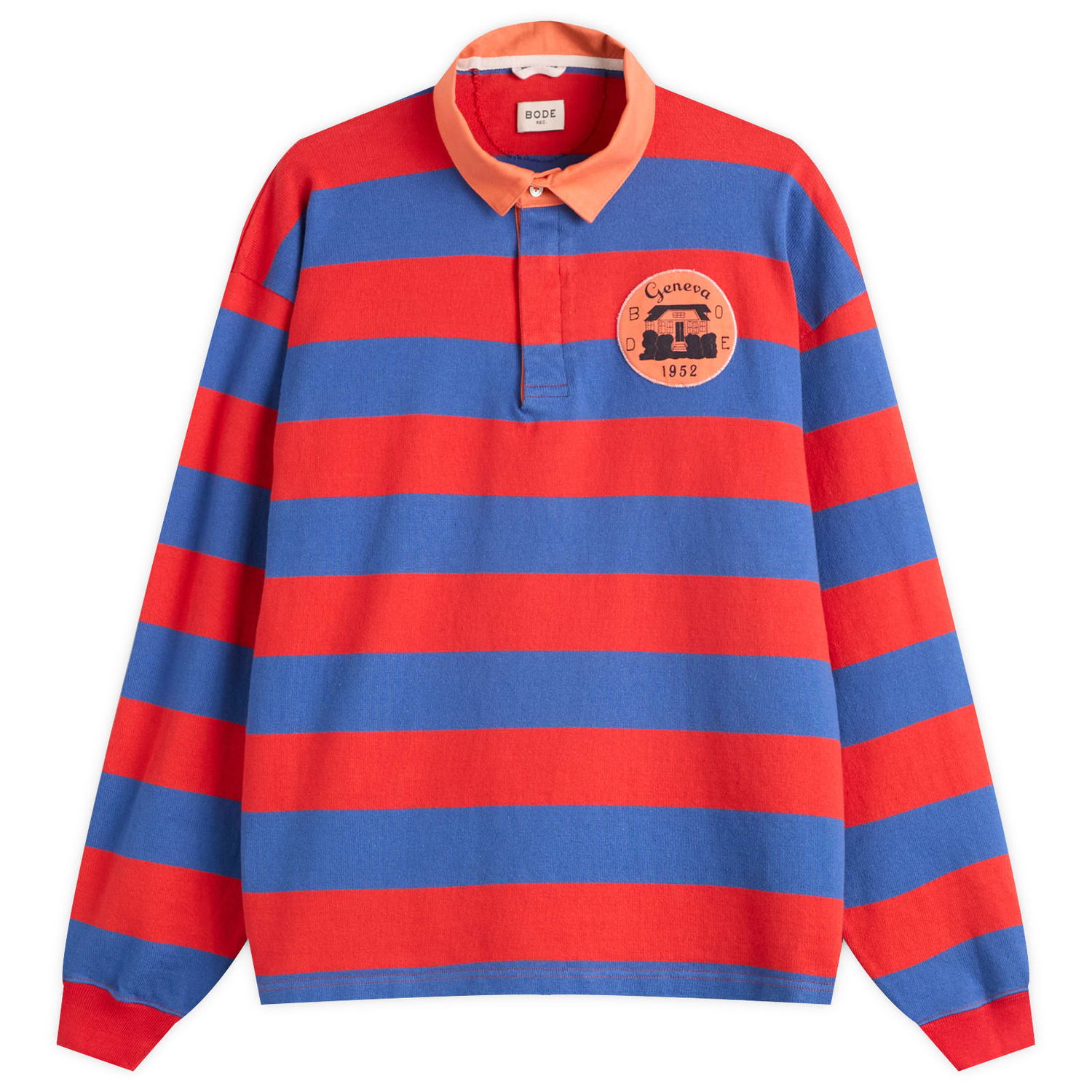 Риза Bode Bode Clubhouse Rugby Shirt, Size Large Червено | MRF25CS004, 1