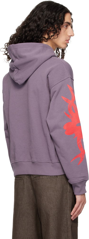 Суитчър Chopova Lowena Bashful Graphic Pullover Hoodie with Sleeve Print Лилаво | 5269, 2