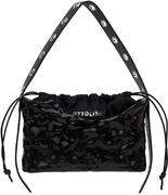 Signature Crinkled Patent Baguette with Eyelet Strap