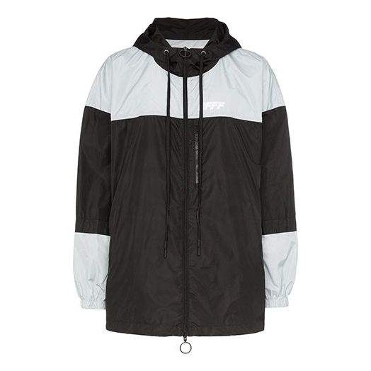 Ветровка Off-White Splicing Hooded Jacket Черно | OMEA169E19E060031091