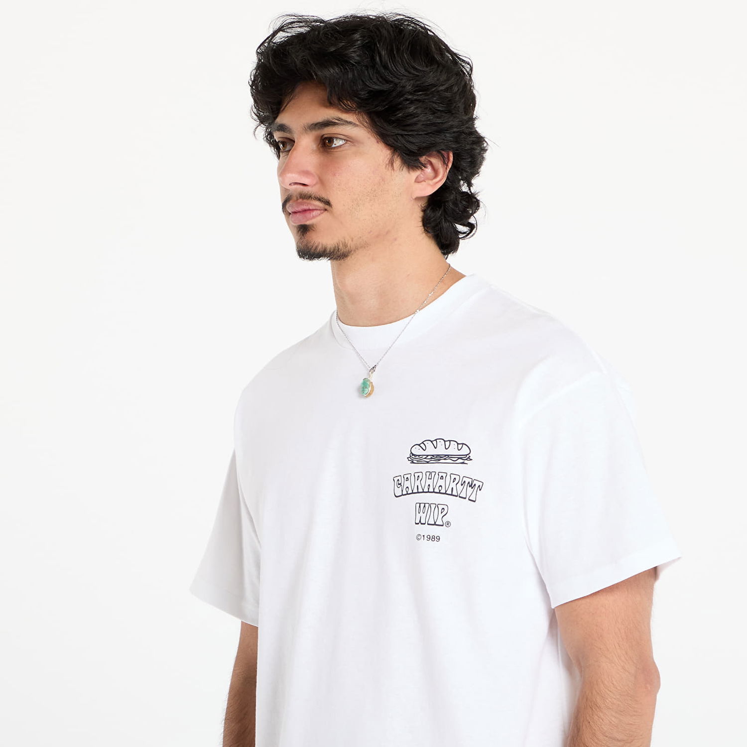 Тениска Carhartt WIP Short Sleeve Sandwich T-Shirt Бяло | I035230.02XX, 1