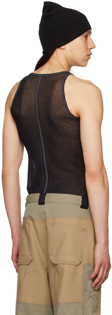 Потник Dion Lee Black Semi-Sheer Tank Top Черно | C3131S23, 2