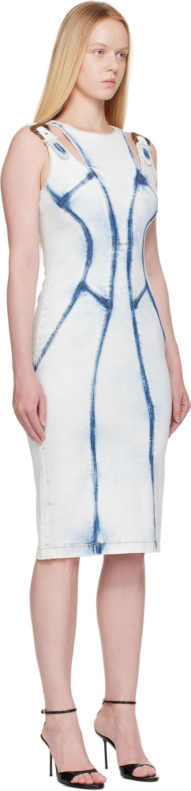 Pокля Versace Versace Jeans Couture Buckled Denim Minidress Синьо | E78HAO95R_EDW063RS5, 1