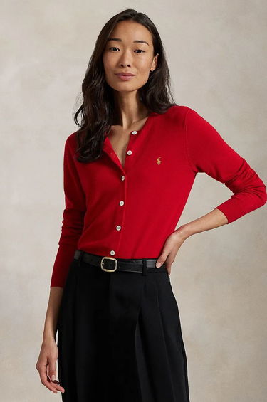 Пуловер Polo by Ralph Lauren Red Button-Down Cardigan Червено | 211961279, 0