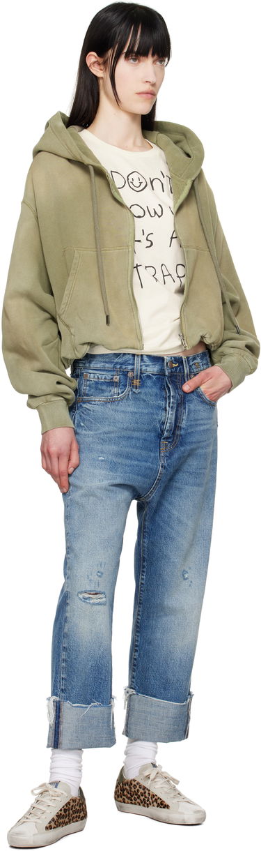 Дънки R13 R13 Tailored Drop Cropped Jeans Синьо | R13W6452-D283C, 3