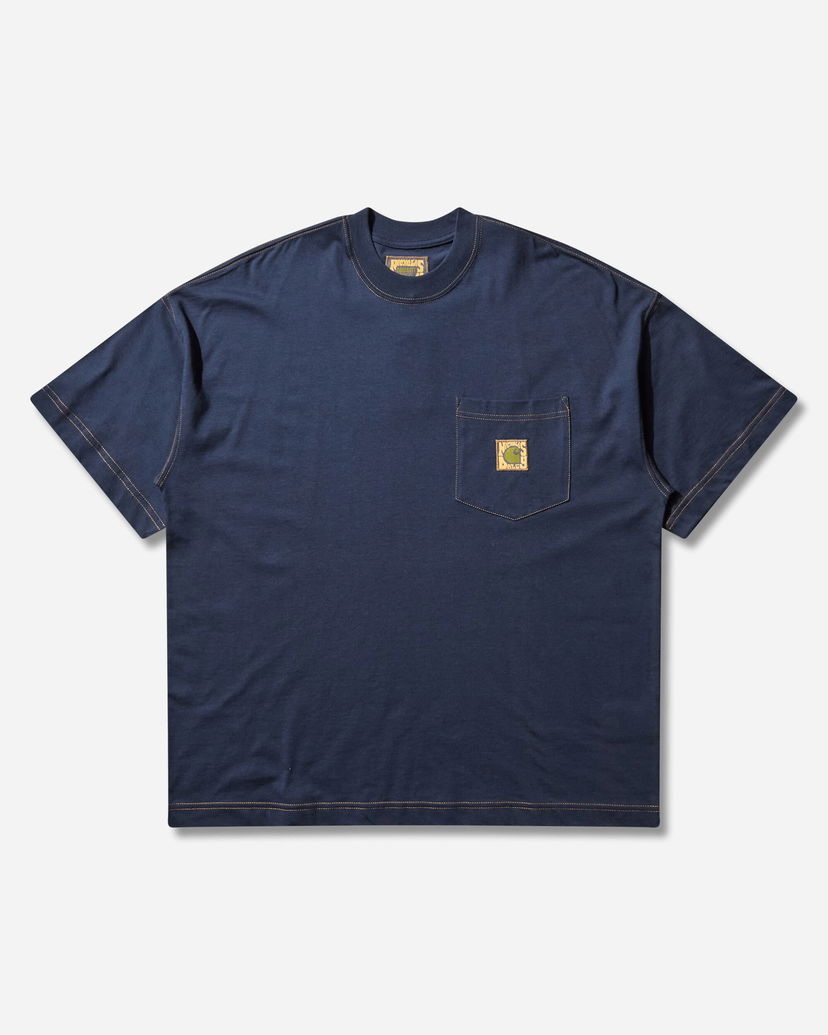 Тениска Carhartt WIP Nicholas Daley Contrast Stitching Patch Pocket Logo T-Shirt Тъмно синьо | I035275 2U4XX