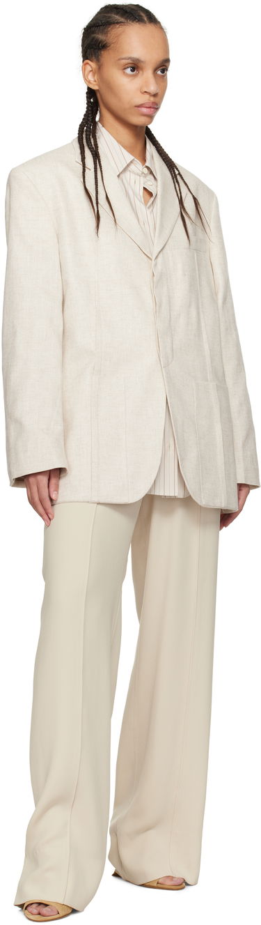 Палта Jacquemus Le Chouchou 'La Veste D'Homme' Бежово | 22E213JA101-1358, 3