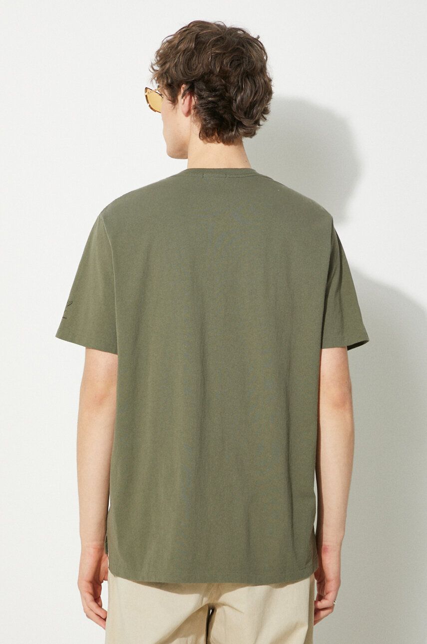 Тениска Engineered Garments Printed Cross Crew Neck T-shirt Зелено | OR424.NP121, 1