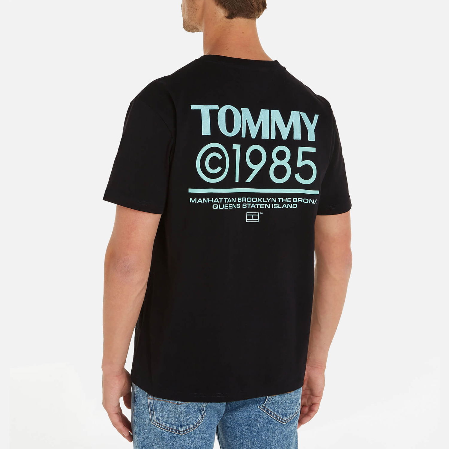 Тениска Tommy Hilfiger Tommy Jeans 1985 Pop Cotton-Jersey Черно | DM0DM18284BDS, 1