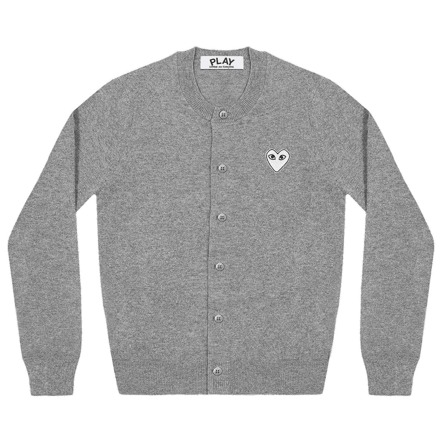 Пуловер Comme des Garçons PLAY Heart Cardigan Сиво | AZ N065 051 1, 0