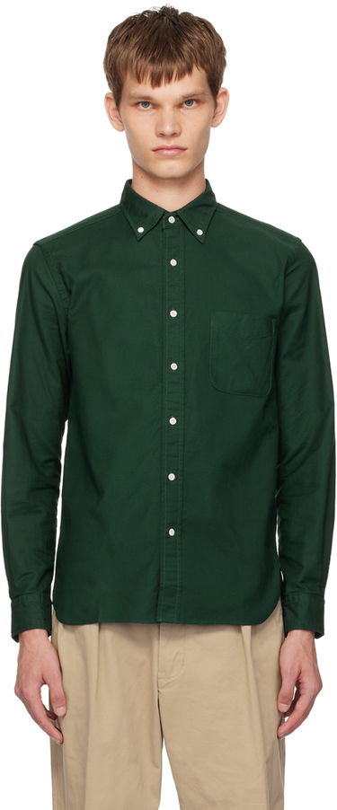 Риза BEAMS BEAMS PLUS Button Down Shirt Зелено | 3811-0086-139, 0