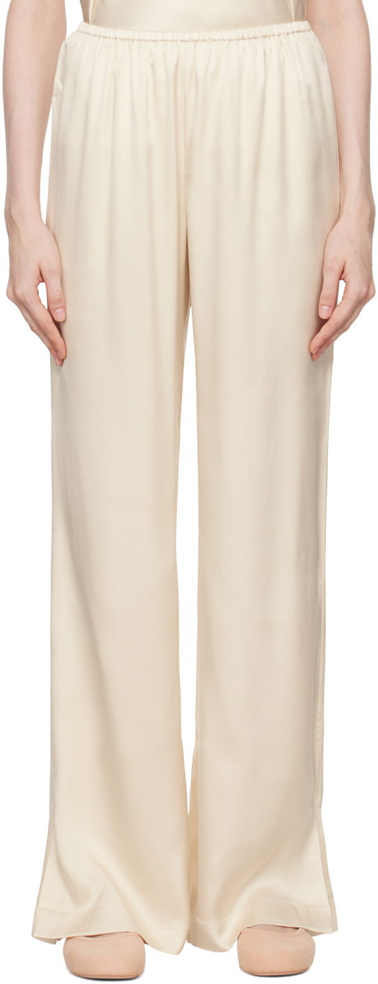 Панталони Anine Bing Silk Wide Leg Trousers Бежово | A-03-3353-SDA26