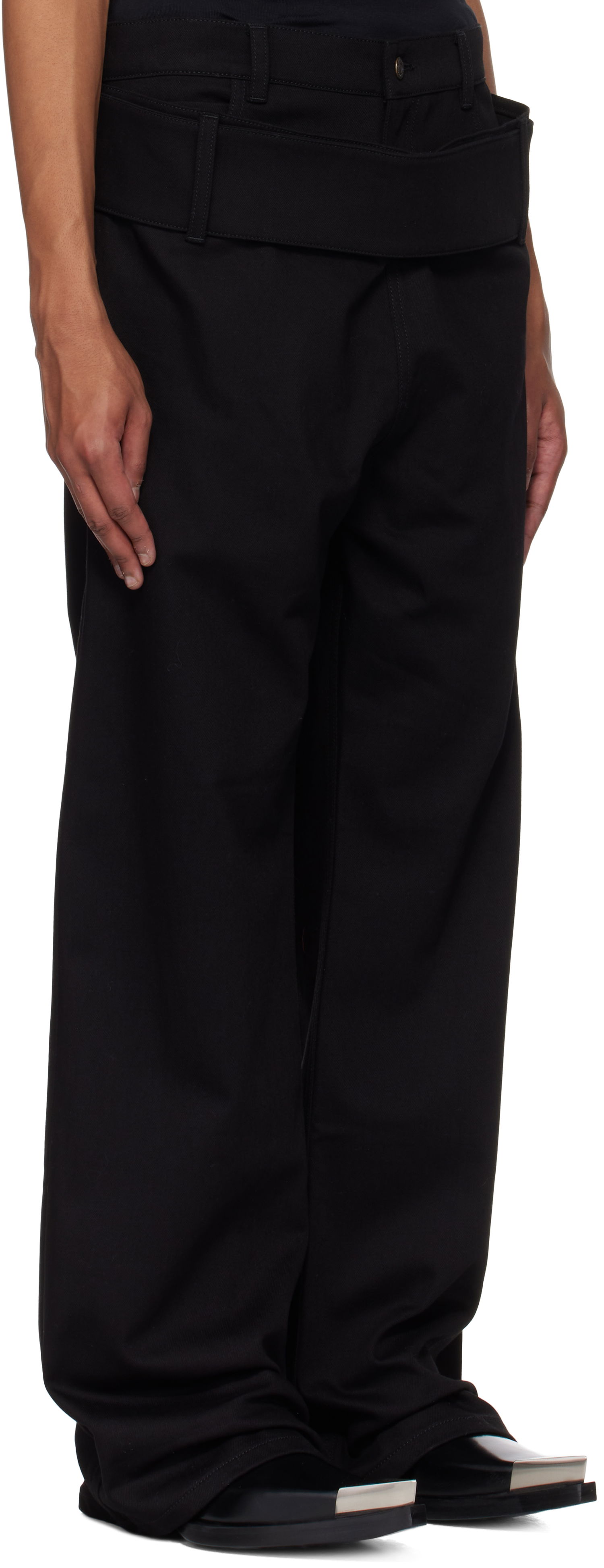 Панталони Courrèges Courrèges Double Belt Jeans Черно | 125DPA287DE0020, 1