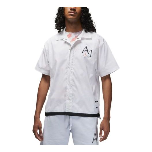 Риза Jordan Jordan Short Sleeve Embroidered Shirt Бяло | DM1417-100, 0