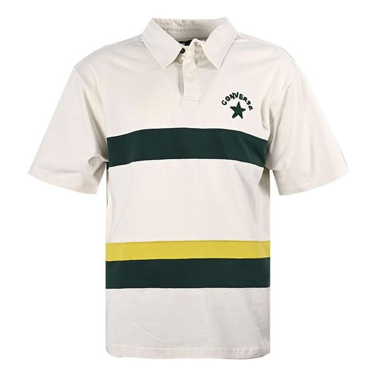 Поло тениска Converse Colorblock Logo Polo Shirt Бяло | 10024880-A01