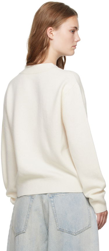 Пуловер We11done Jacquard-Logo  Cardigan Бяло | WD-KC3-23-621-U-IV, 2