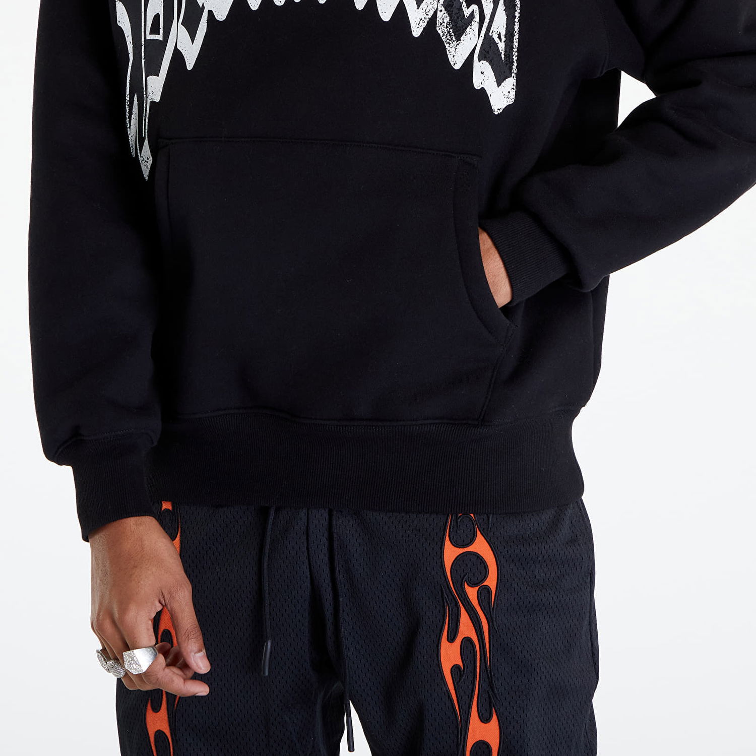 Суитчър Pleasures Twitch Hoodie Черно | P24SP027 BLACK, 1