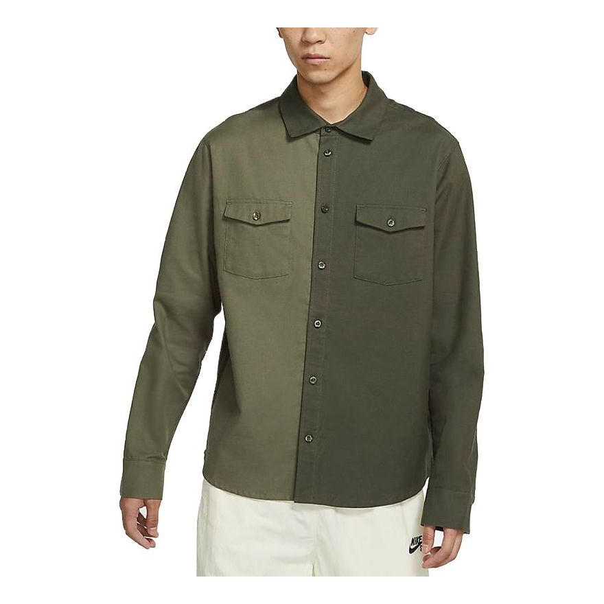 Риза Nike SB SB Splicing Long Sleeve Skate Shirt Зелено | DA4168-325, 0