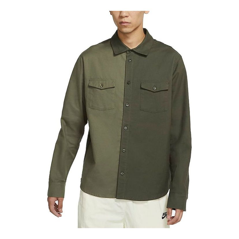 Риза Nike SB SB Splicing Long Sleeve Skate Shirt Зелено | DA4168-325